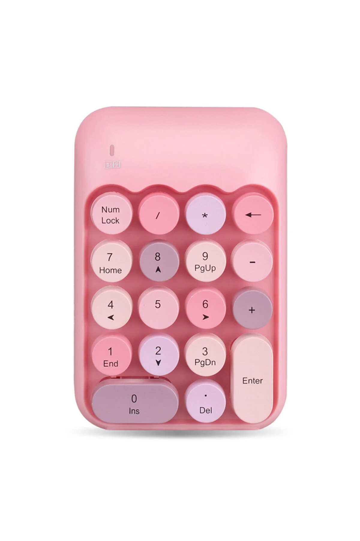 Mofii X910 Kablosuz Yuvalak Tuşlu Retro Daktilo Numlock Klavye Pembe